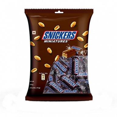 Snickers Miniature Chocolates Bag 150Grams