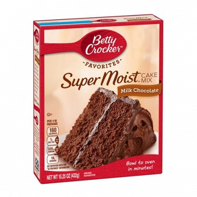 Betty Crocker Super Moist Cake Mix Milk Chocolate 432 Grams