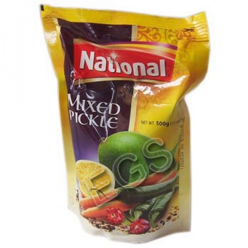 National Mixed Pickle Pouch 500Grams