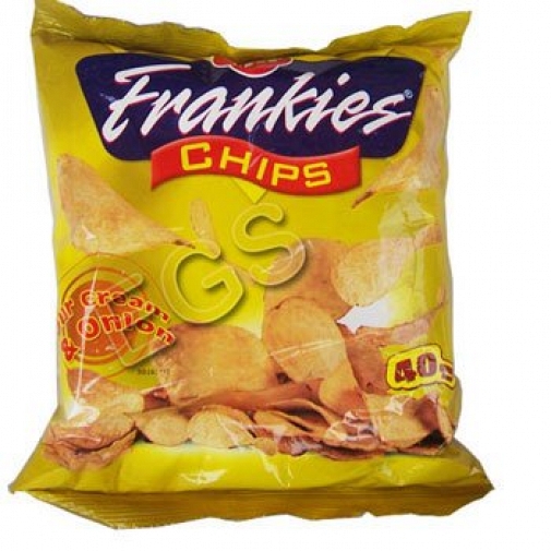 Frankies Sour & Onion Chips 120Grams