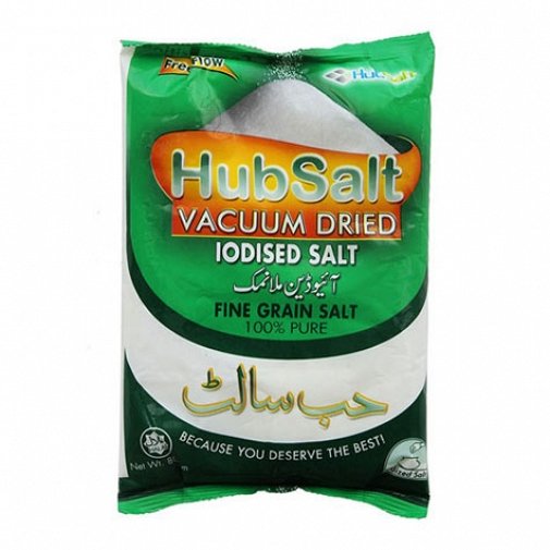 Hub Salt Iodized Fine Grain 800Grams 