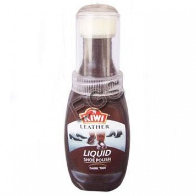 Kiwi Liquid Shoe Polish Dark Tan 75ml